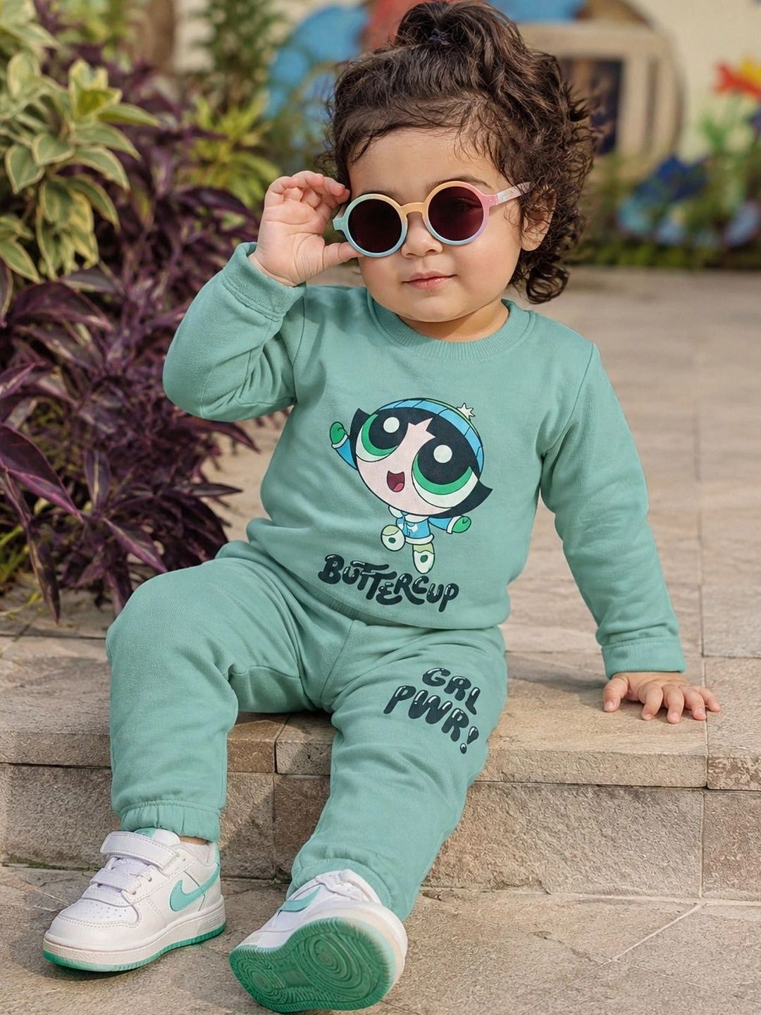 Buy YK X Minute Mirth Infant Girls Fleece Powerpuff Girls Printed Clothing Set -  - Apparel for Girls