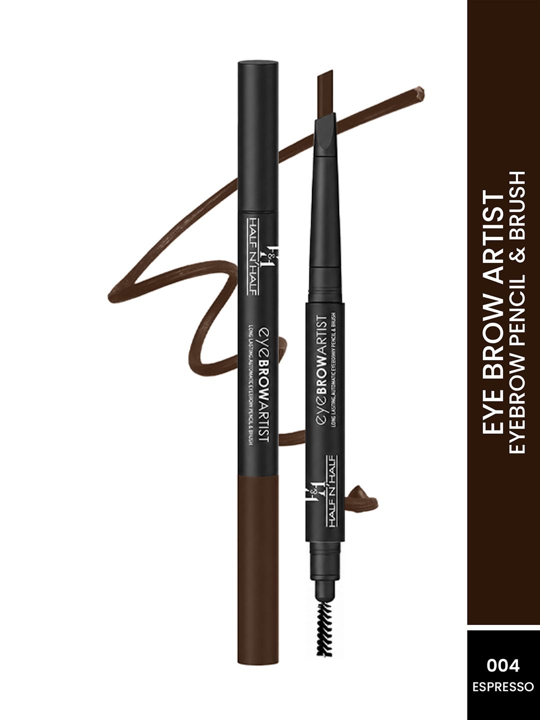 Half N Half Eyebrow Artist Long Lasting Automatic Pencil & Brush - 0.4 g -  Espresso -004