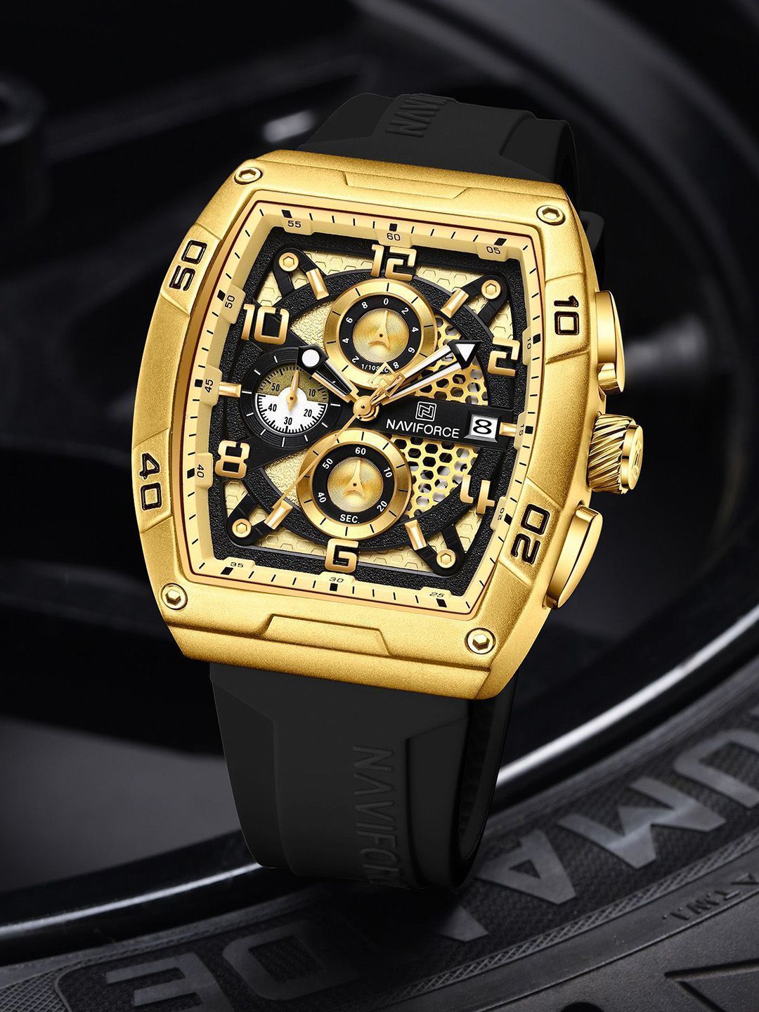Buy Naviforce Men Printed Dial & Straps Analogue Watch NF8052_G G B -  - Accessories for Men
