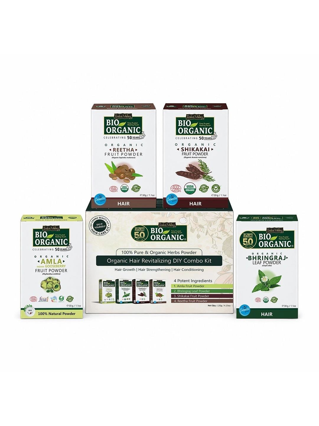 Buy Indus Valley Bio Organic Hair Revitalising Gift Pack DIY Kit -  - Personal Care for Unisex