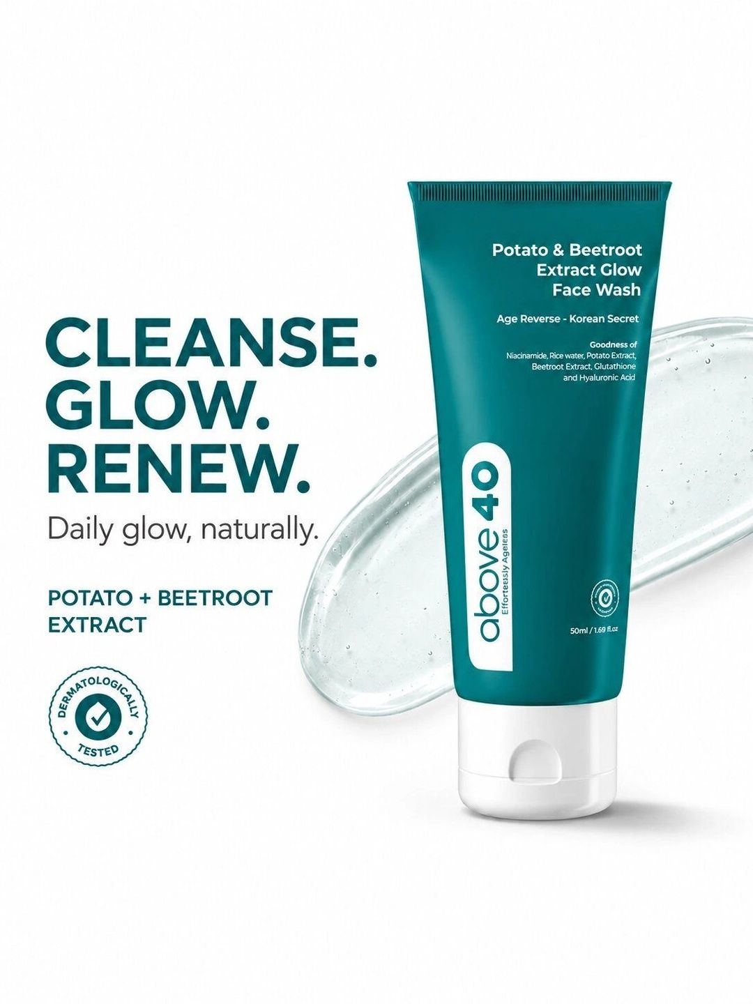 Buy Above  40 Potato & Beetroot Face Wash   50 Ml -  - Personal Care for Unisex