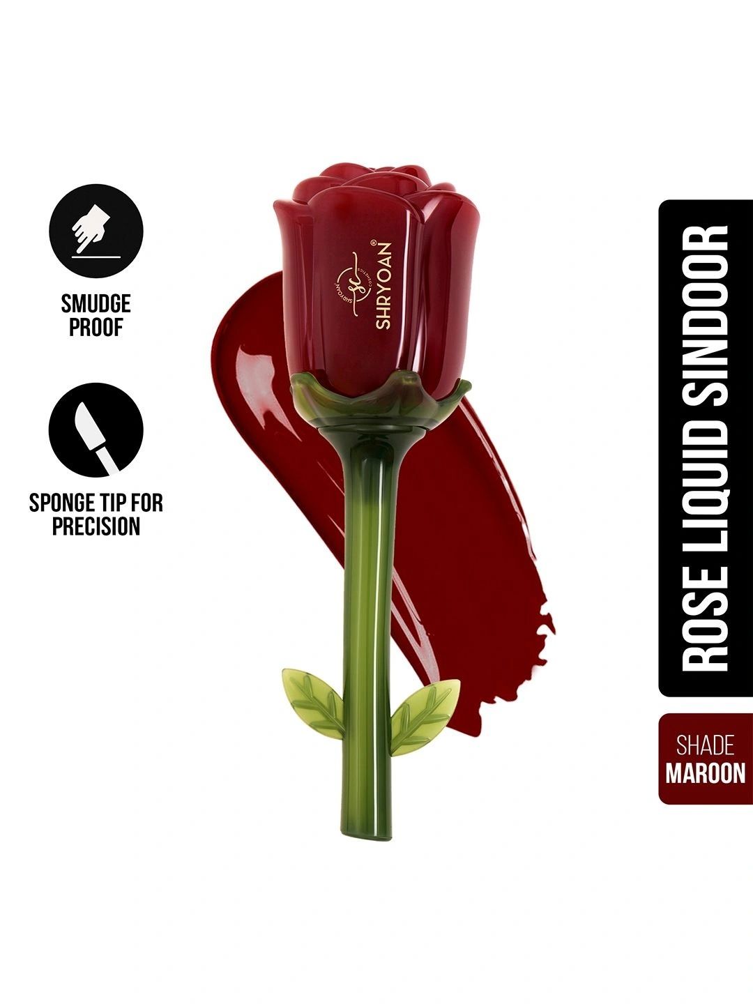 SHRYOAN Rose Liquid Smudge proof & Waterproof Maroon Sindoor