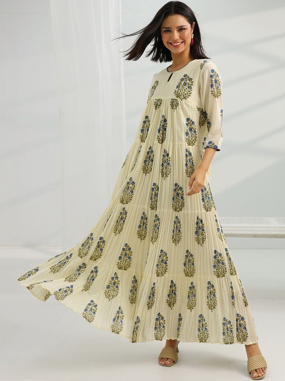 Price History - Libas Floral Print Keyhole Neck Fit & Flare Maxi Dress ...