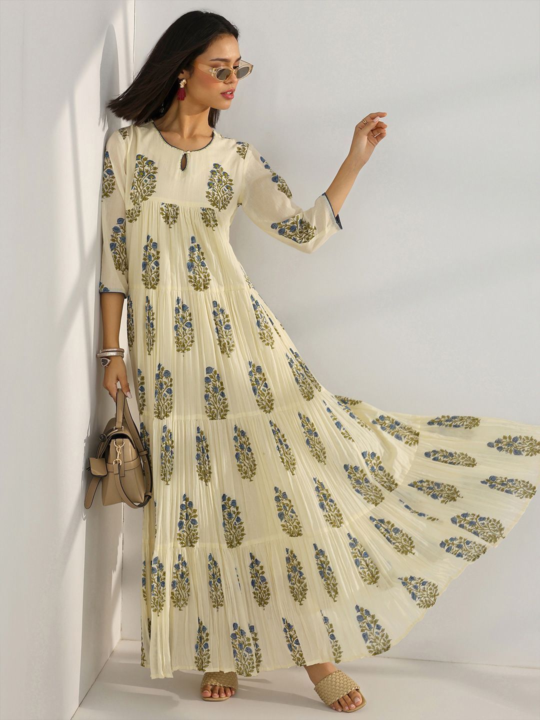 Price History - Libas Floral Print Keyhole Neck Fit & Flare Maxi Dress ...