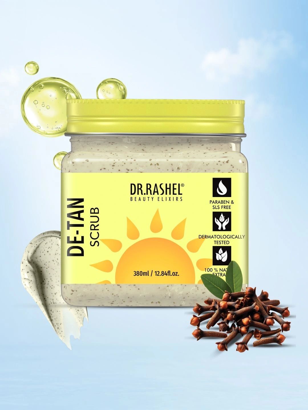 DR.RASHEL De-Tan Body Scrub 380ml Tan Removal Exfoliator for Smooth & Fresh Skin