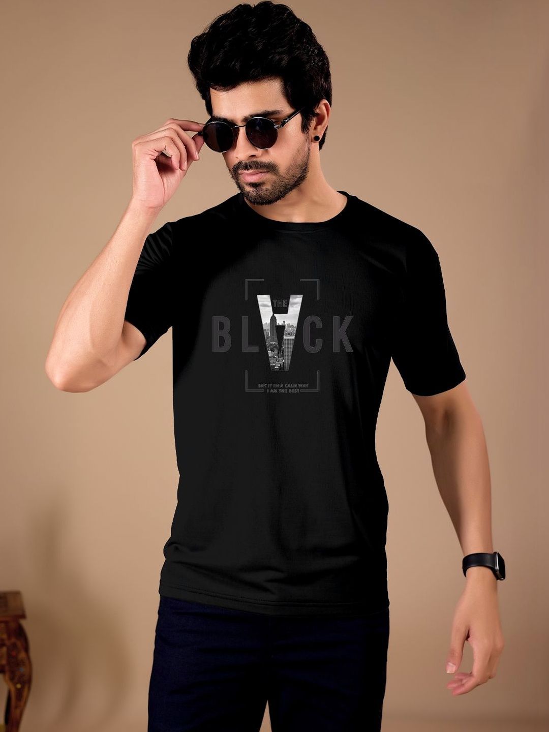 BAESD Men Typography Printed T-shirt