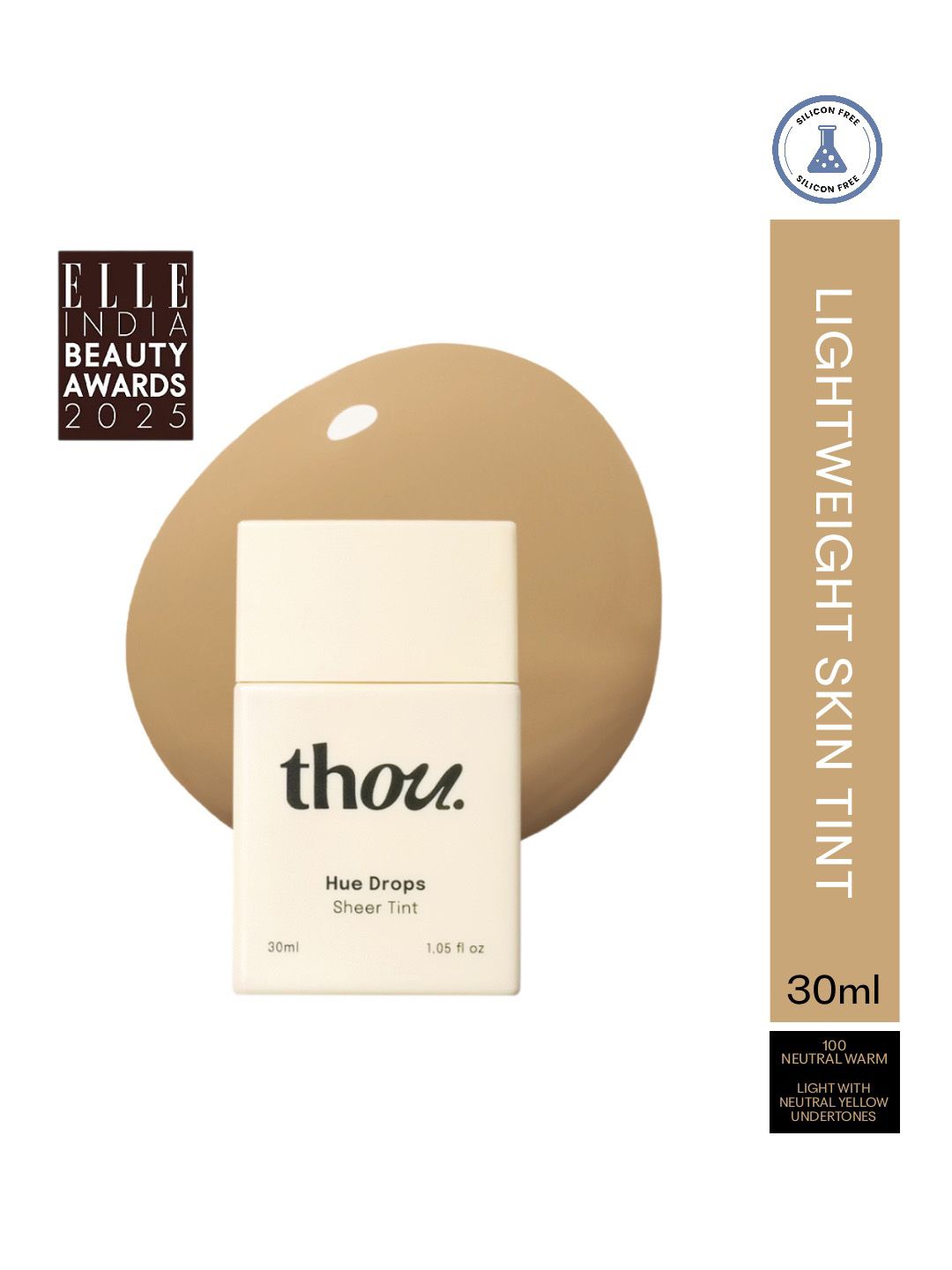 Buy Thou Hue Drops Long Lasting Skin Tint Foundation   30 Ml   Neutral Warm 100 -  - Personal Care for Women