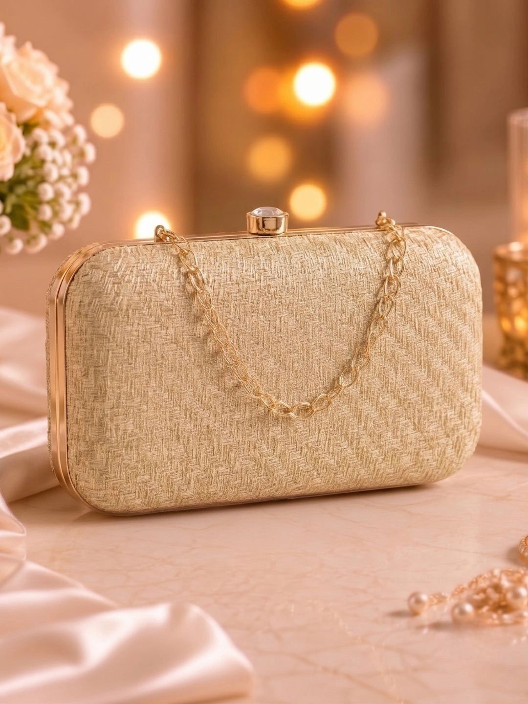 CRUSSET Textured Box Clutch