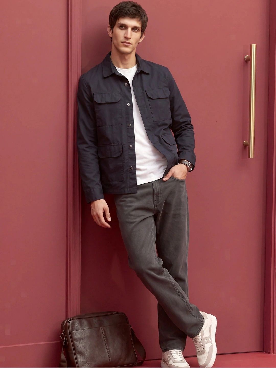 RARE RABBIT Men Grey Smart Tapered Fit Mid-Rise Non Stretchable Jeans