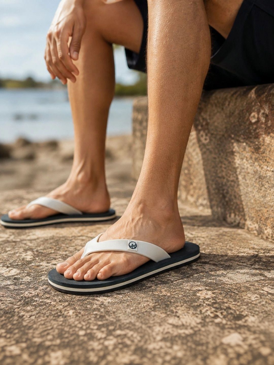 Woodland Men Printed Thong Flip-Flops