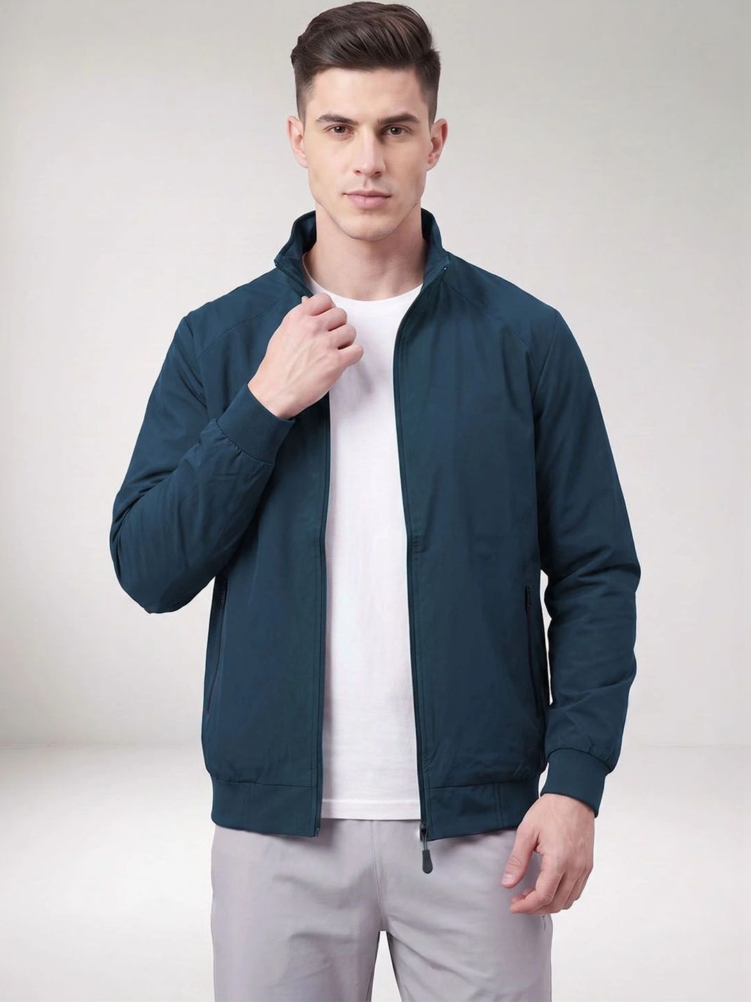 R.Code by The Roadster Life Co. Men Lightweight Training or Gym Bomber Jacket