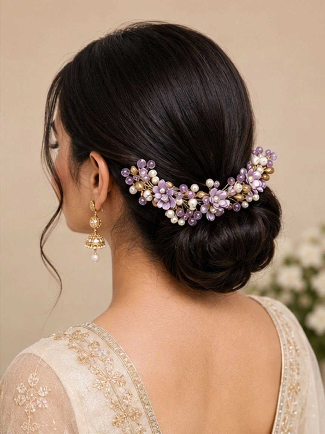 Buy Hair Flare Artificial Small Rose Flower Gajra Embellished Tiara -  - Accessories for Women