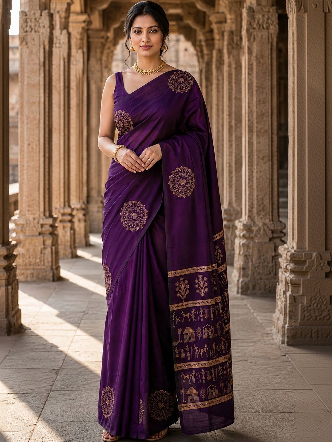 KALINI Woven Design Silk Blend Designer Banarasi Saree