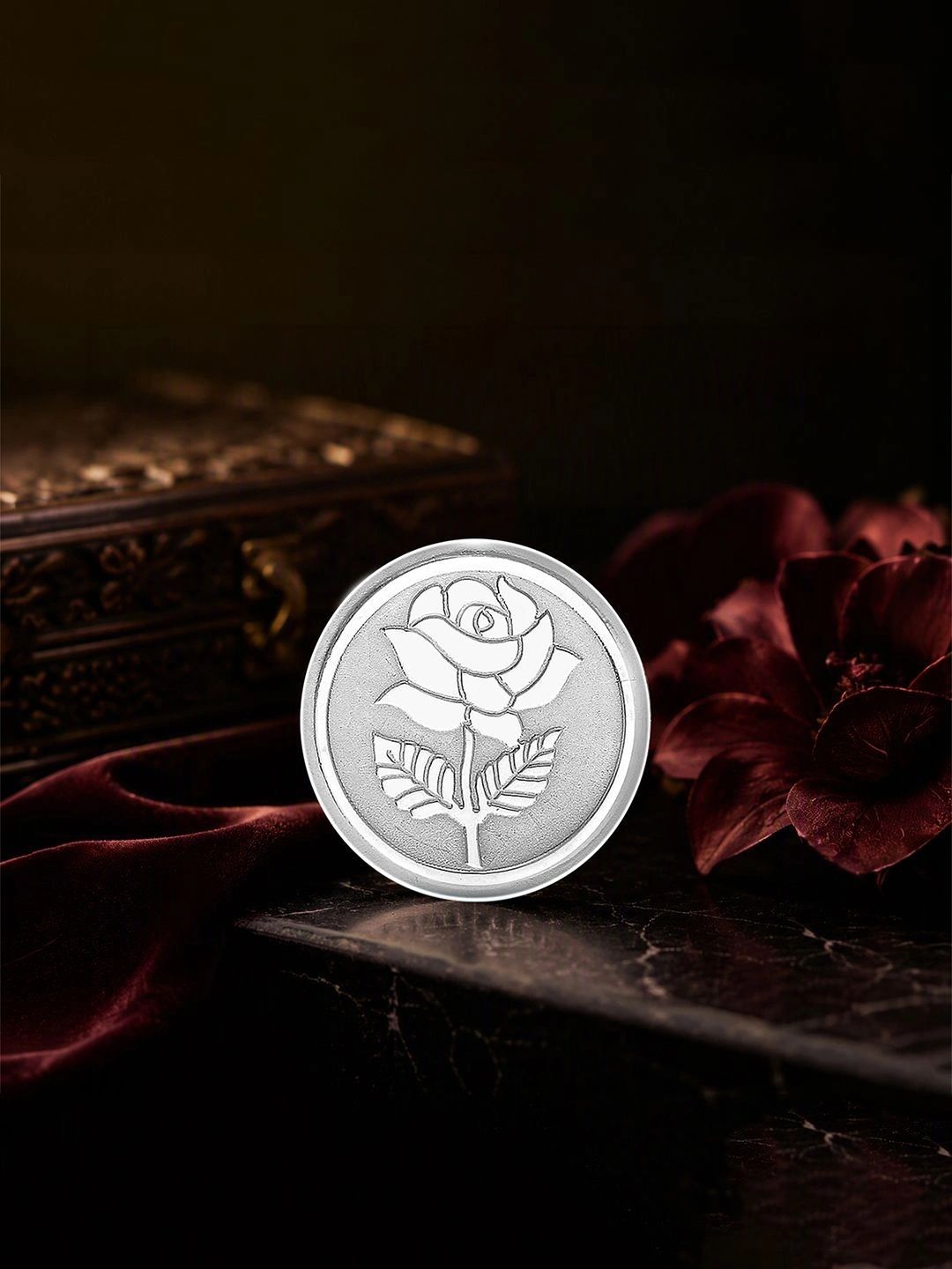 Malabar Gold & Diamonds 999 Pure Rose Silver Coin- 20g