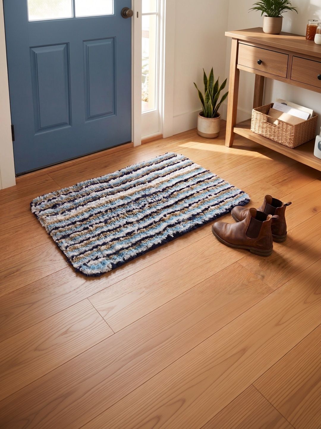 AaHo Decor Blue High Absorbent Doormat