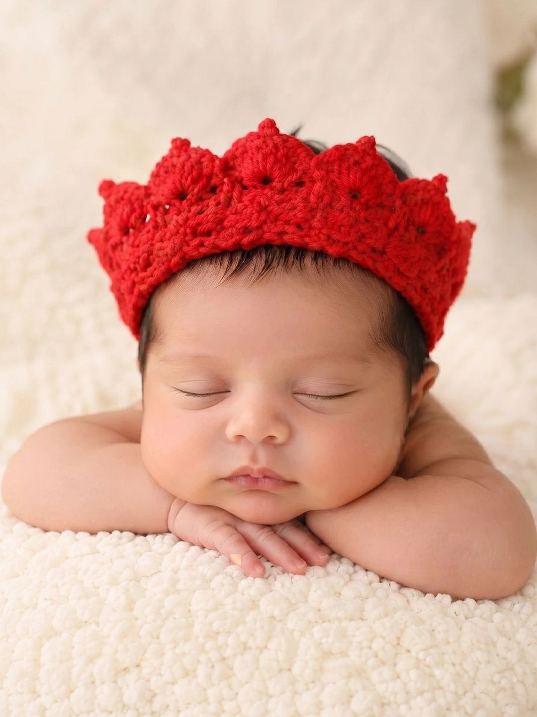 Buy Babymoon Infants Red Crown Headwear Photography Shoot Props Costume -  - Accessories for Unisex Kids