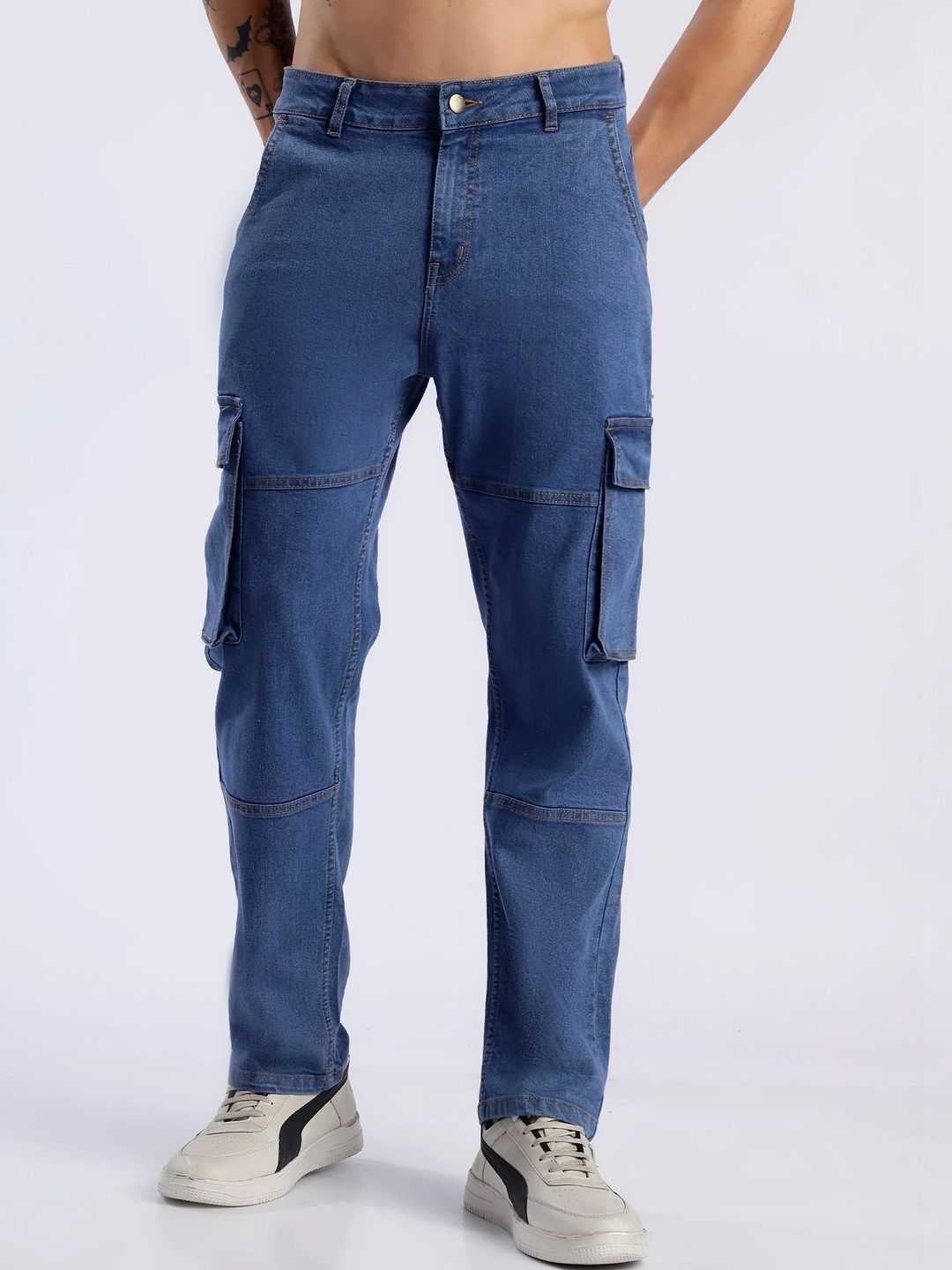 MODOMAN Men Regular Fit Mid-Rise Stretchable Jeans