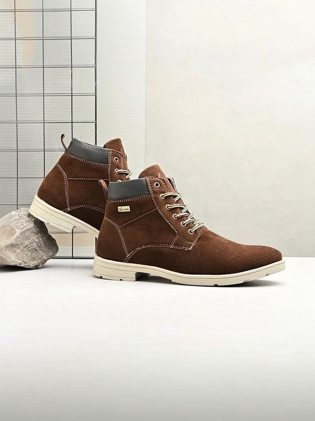 Buy Vellinto Men Round Toe Lace Ups Regular Boots -  - Footwear for Men