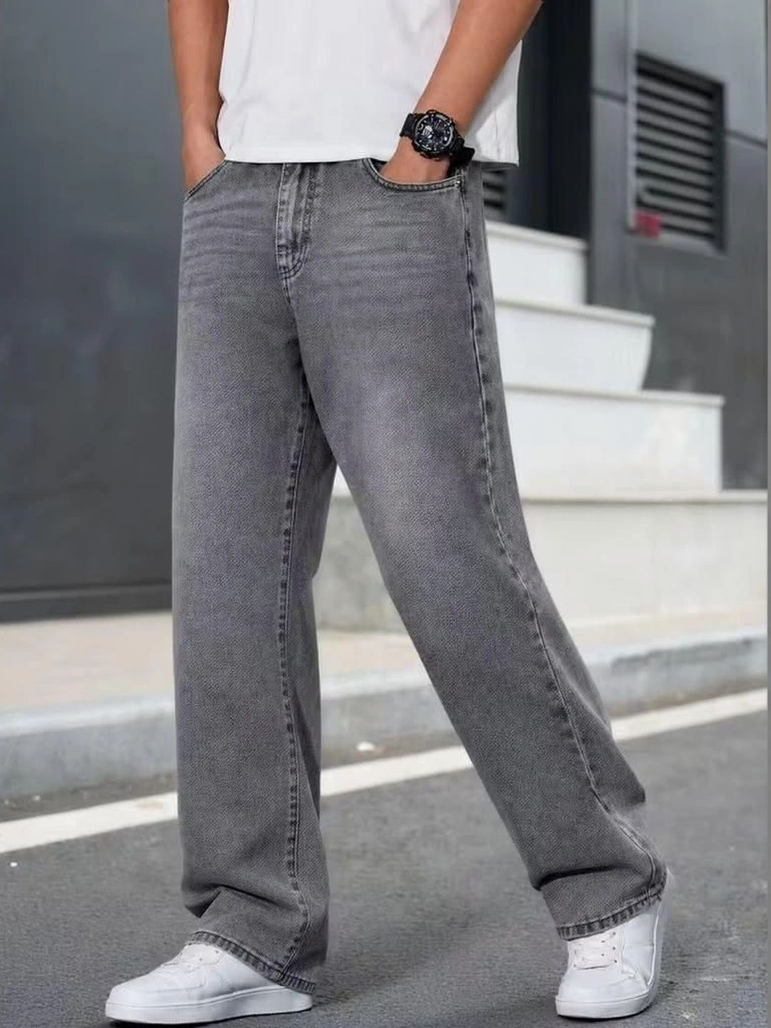 STEPLE DENIMS Men Loose Mid-Rise Jeans