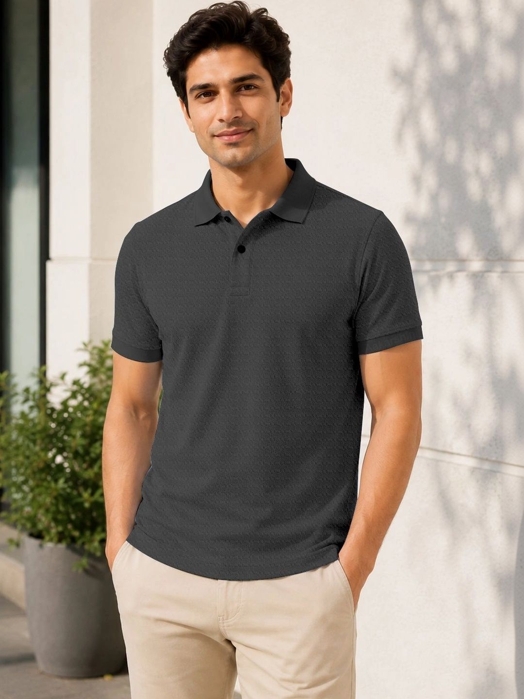 Aakarshini Men Polo Collar 3D Chassis T-shirt