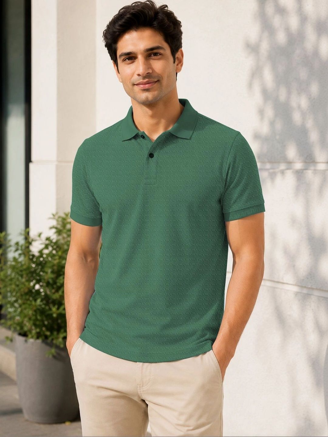 Aakarshini Men Polo Collar 3D Chassis T-shirt