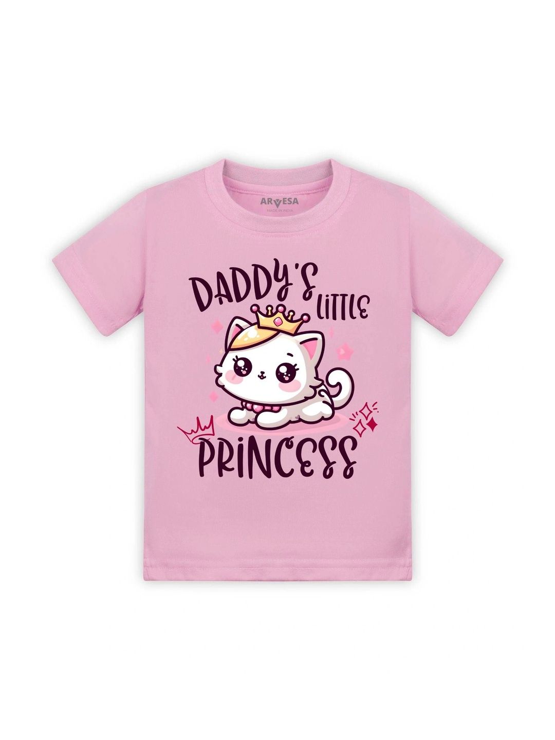 Arvesa Kids Daddy Little Princess Printed Tshirt