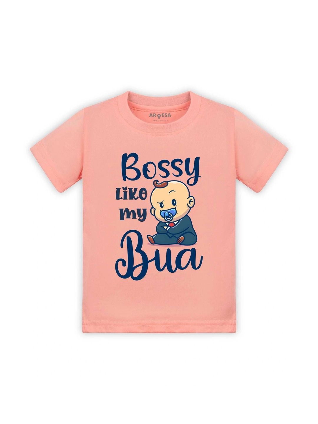 Arvesa Kids Bossy Like My Bua Printed Tshirt