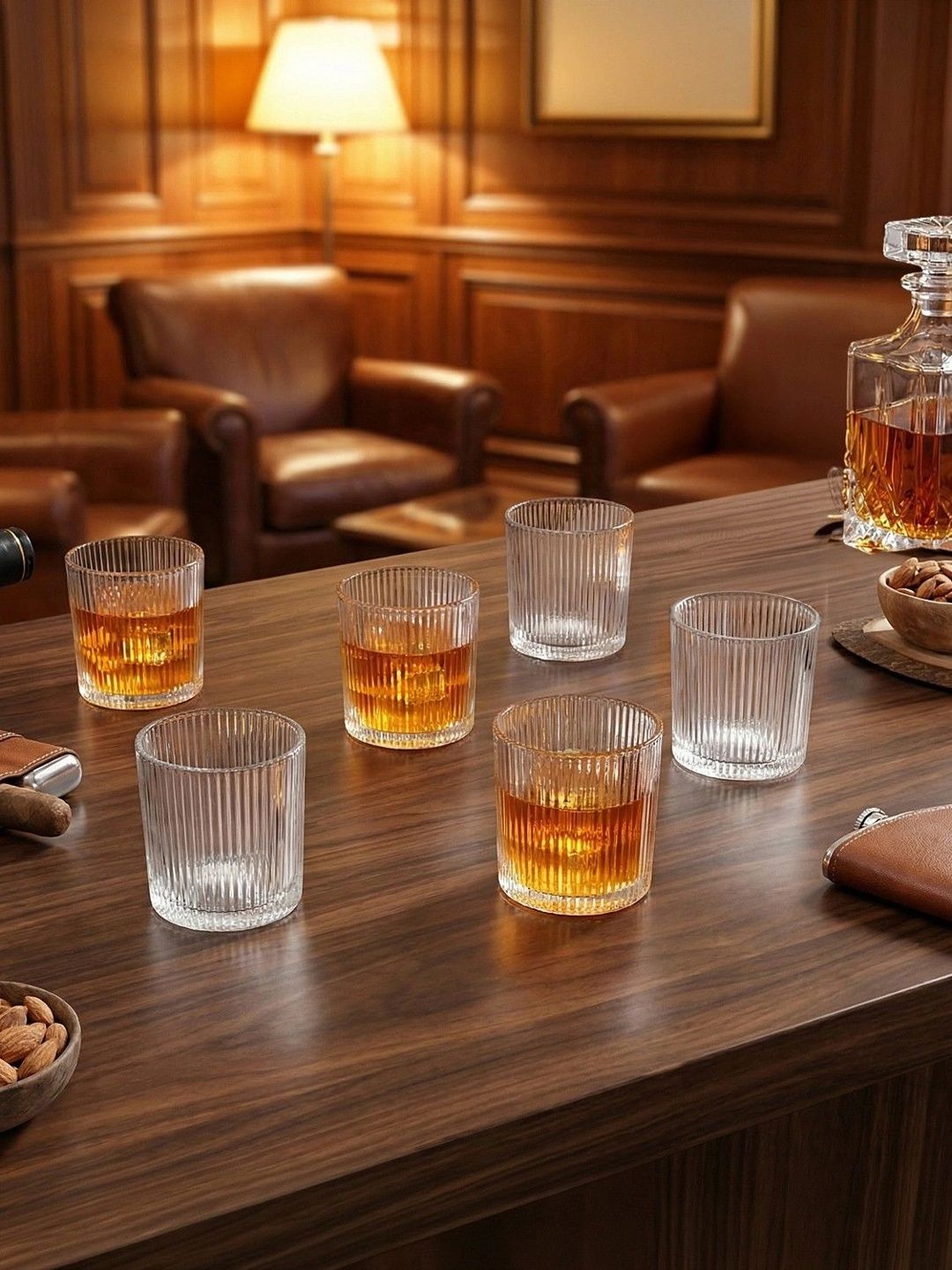 Troveas Transparent Set of 6 Easy to Clean Glasses