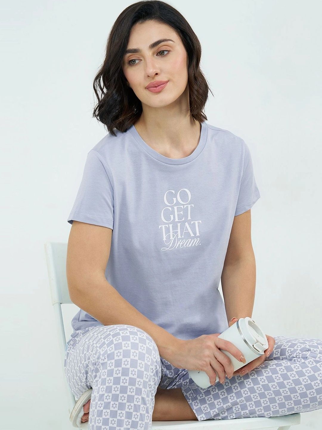 Dreamz by Pantaloons Printed Pure Cotton Lounge Tshirts