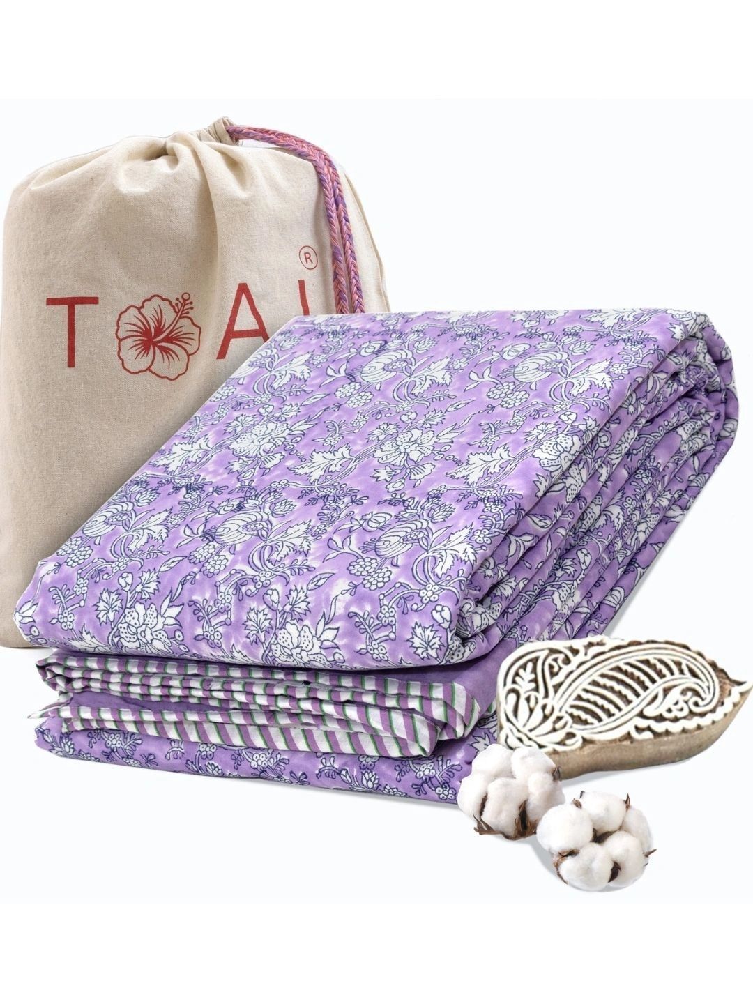 TOAI Lavender & Purple Floral Summer 150 GSM Dohar