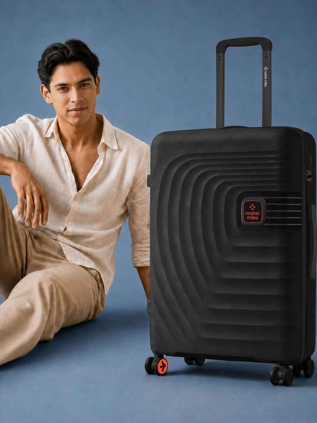 Buy Nasher Miles Boston Textured Water Resistant 8 Wheel Medium Trolley Bag  76L -  - Accessories for Unisex