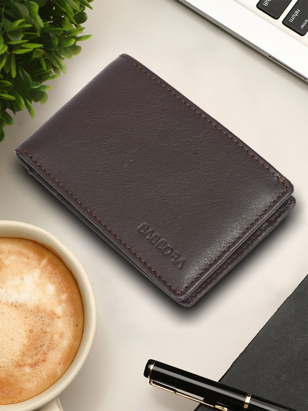 Sassora Unisex Leather Two Fold Wallet