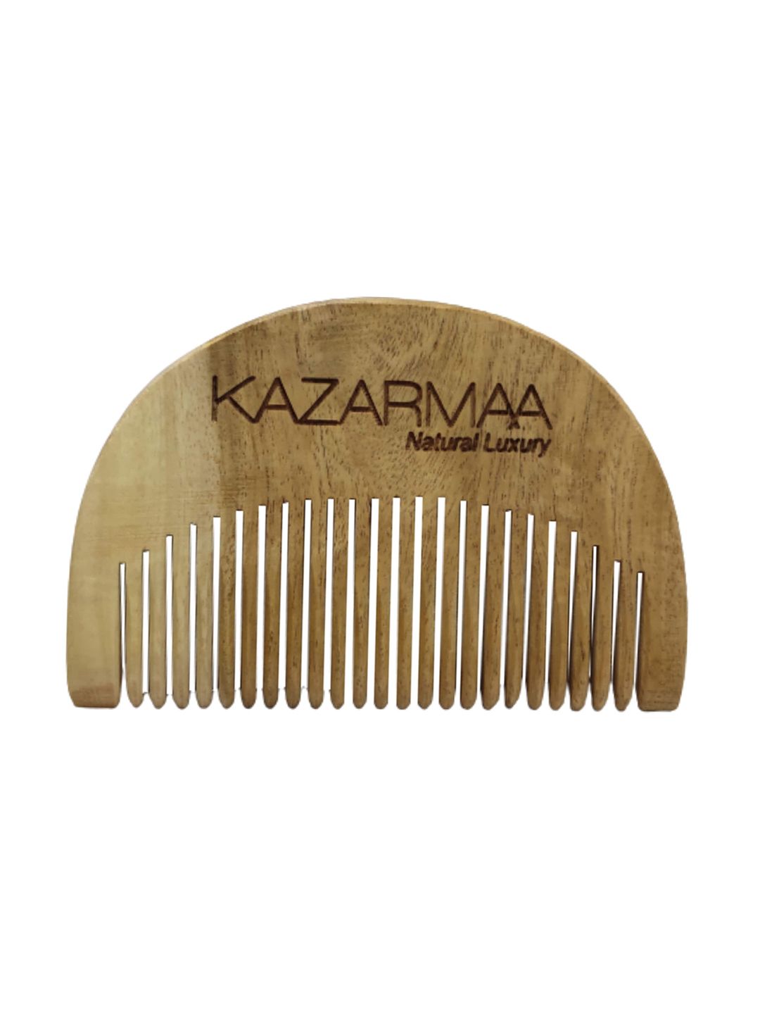 KAZARMAA Brown Natural Neem Wood Beard Pocket Comb