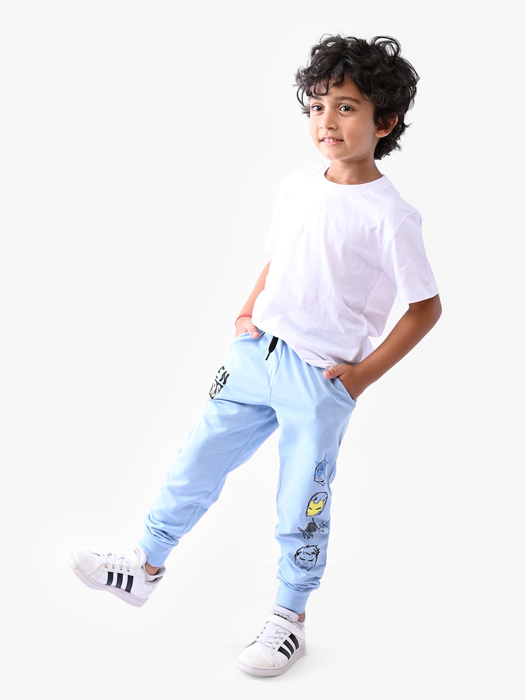 Nap Chief Kids Unisex Marvel Avengers Printed Relaxed-Fit Cotton Track Pants