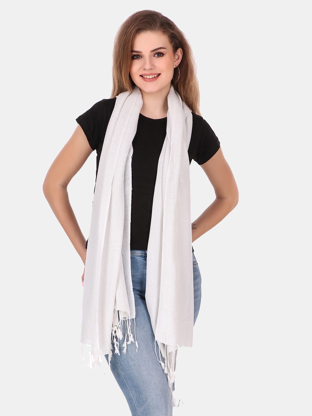 FWC FILL WITH COLOURS Women White Stole