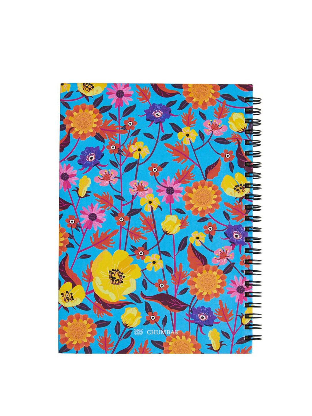 Chumbak Blue & Red Printed Spiral Notebook Stationery