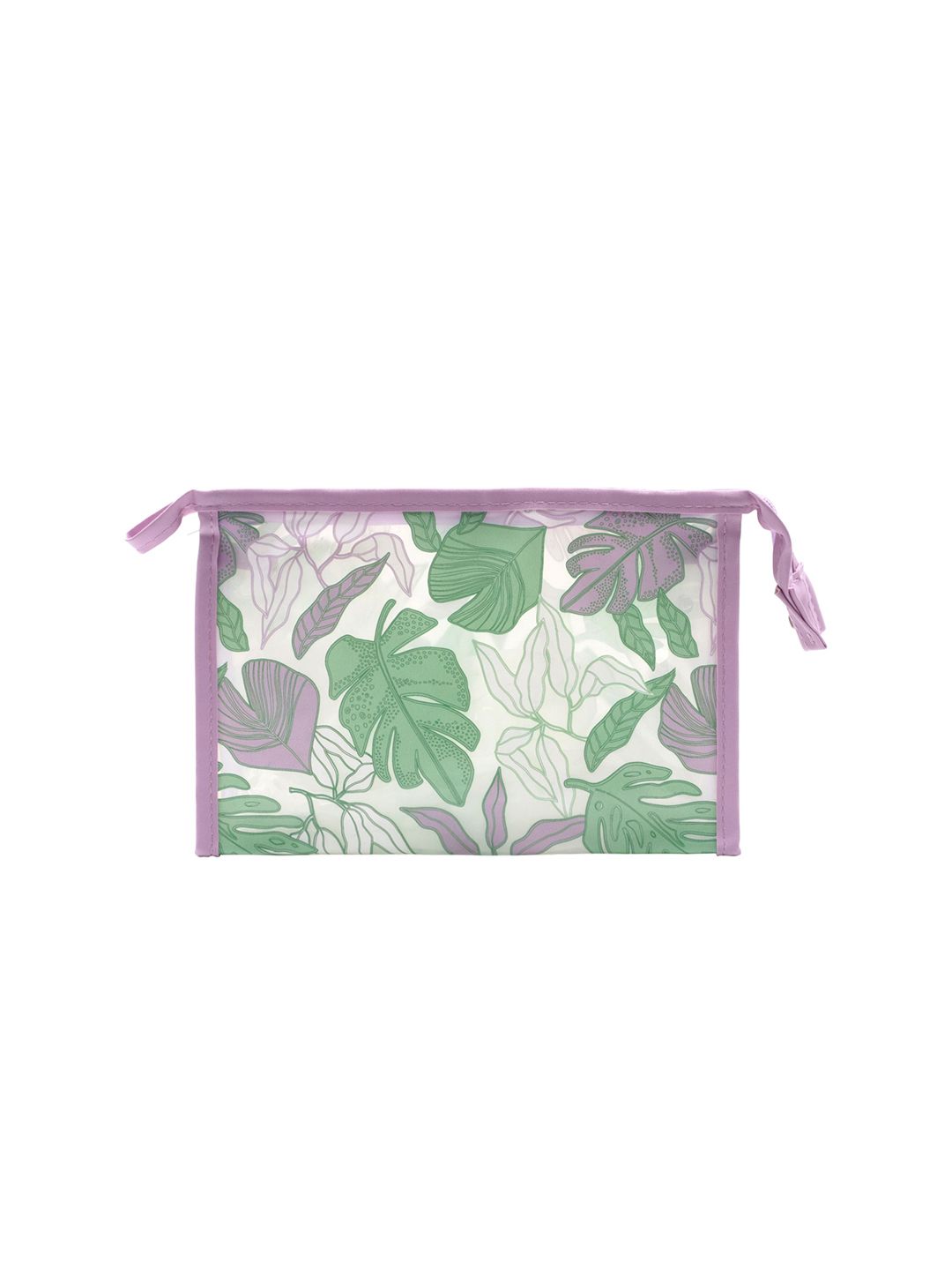 NFI essentials Women Transparent & Purple Printed Travel Pouch