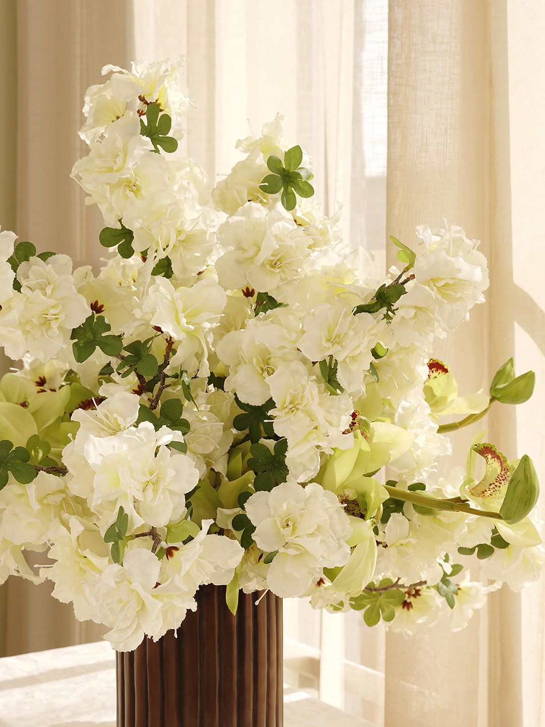 Pure Home and Living White Azalea Ivory Stem Artificial Flowers
