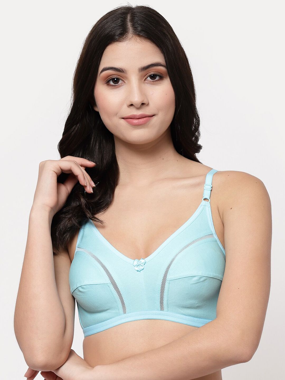 College Girl Turquoise Blue Non Padded Minimizer Bra