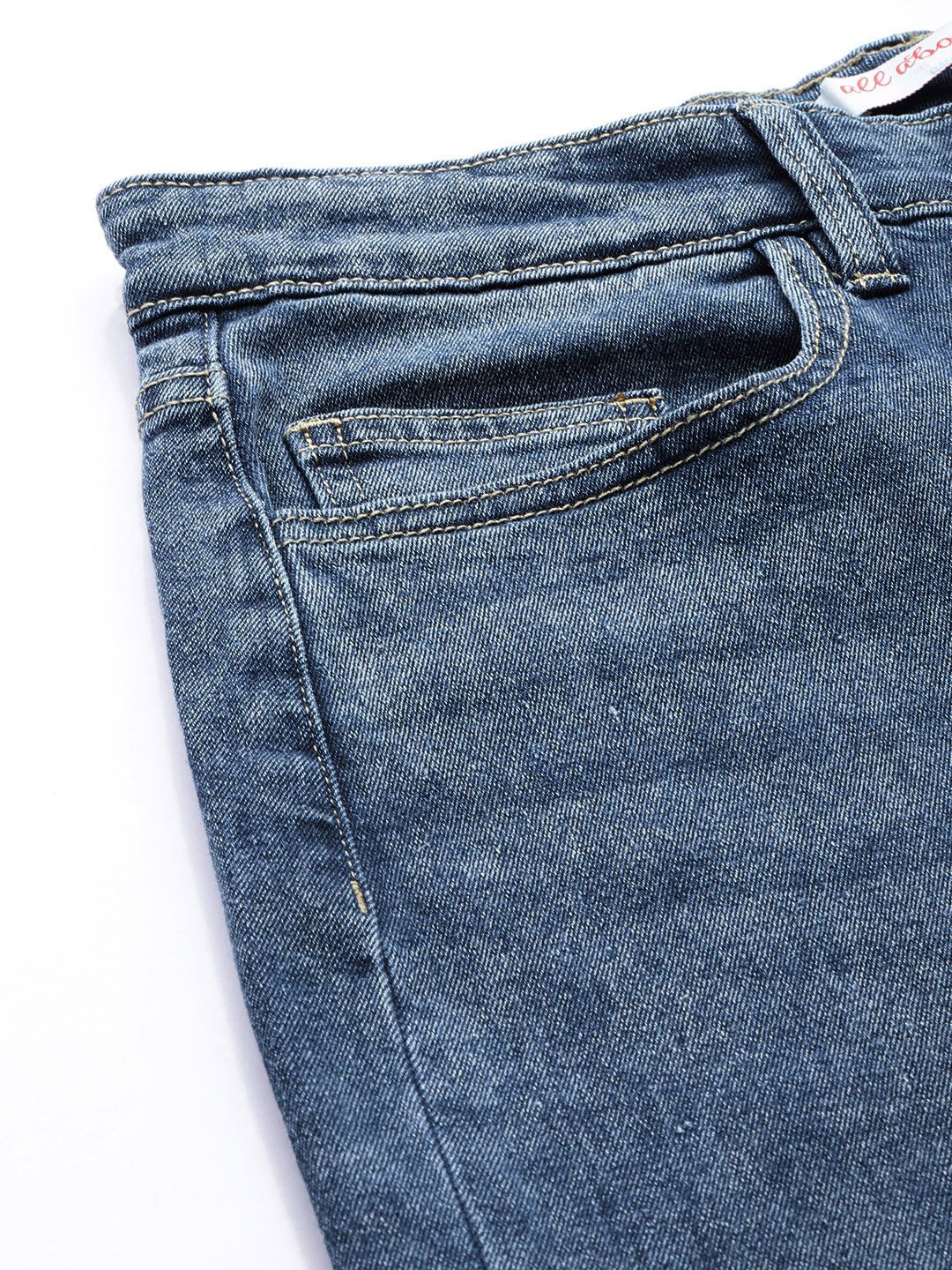 Women Heavy Fade Stretchable Slouchy Fit Mid-Rise Jeans 6
