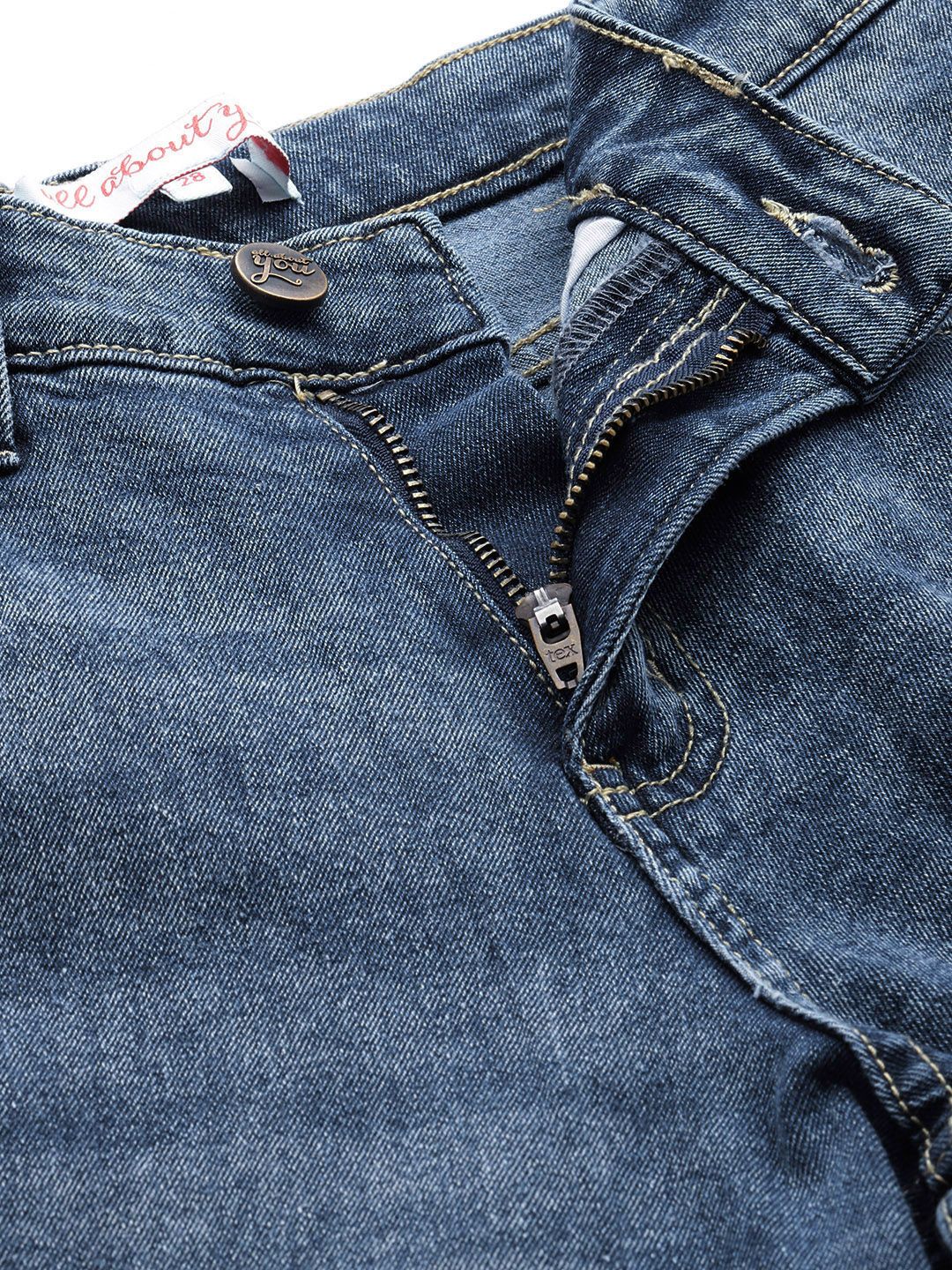 Women Heavy Fade Stretchable Slouchy Fit Mid-Rise Jeans 5