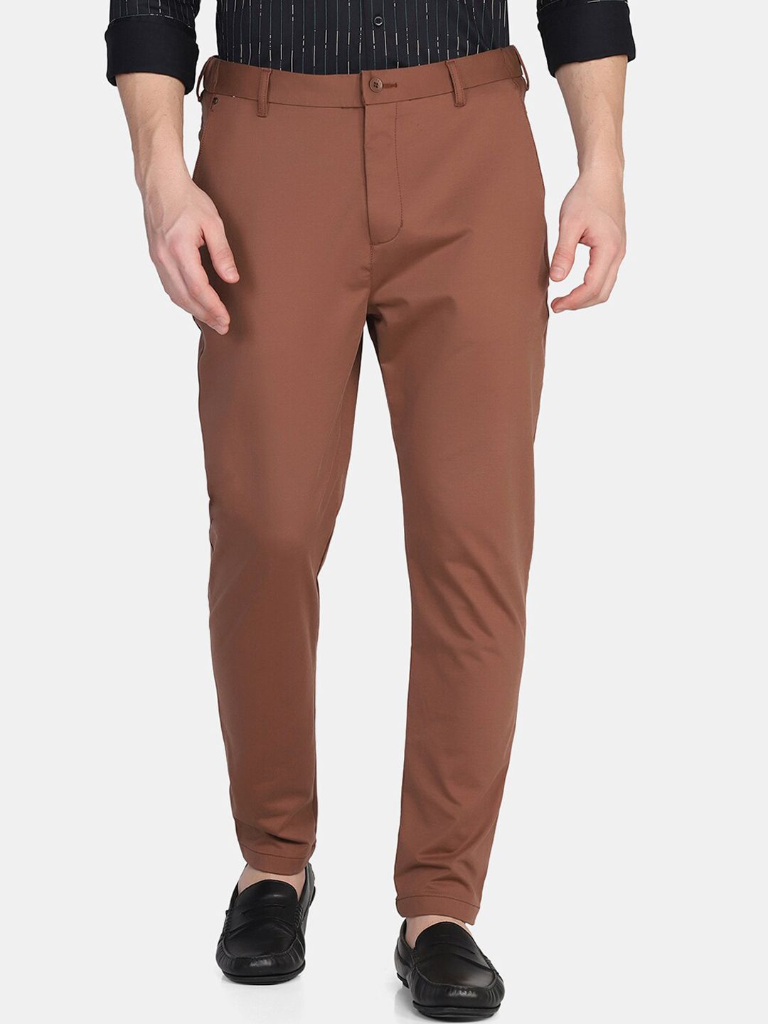 Blackberrys Men Brown Urban Slim Fit Chinos Trousers
