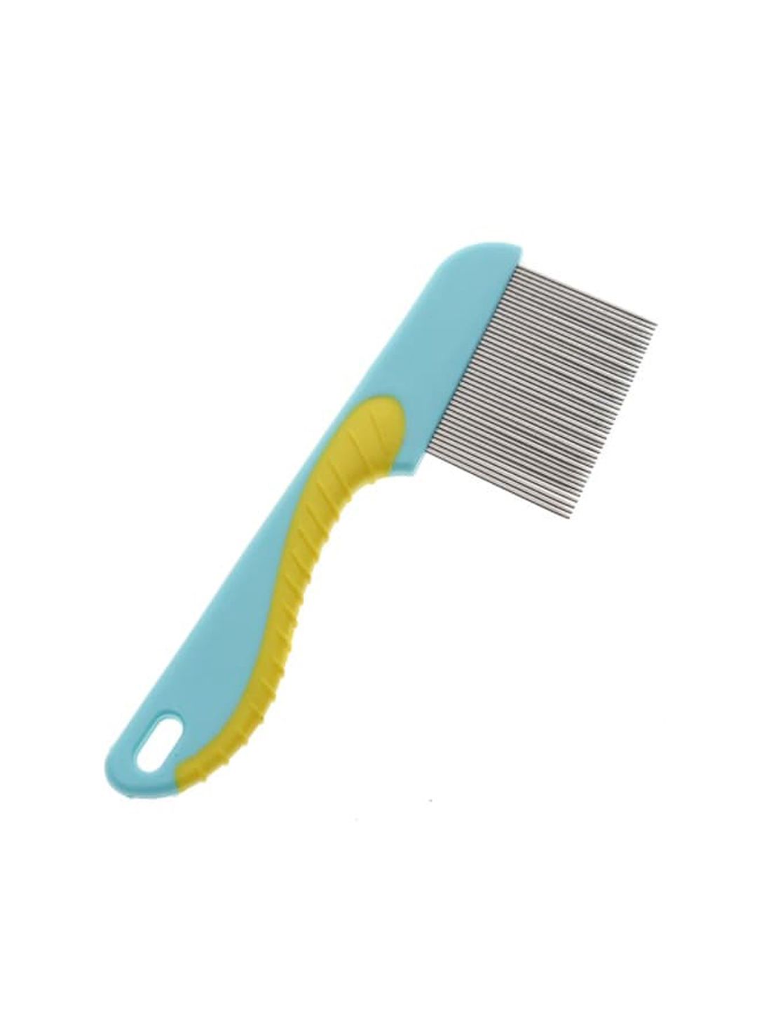 Alexvyan Women Long Handle Metal Teeth Long Bristles Comb - Blue
