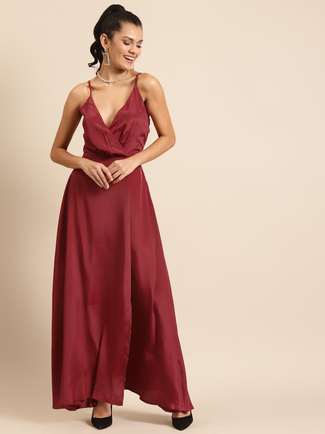 DODO & MOA Sleeveless Maxi Wrap Dress