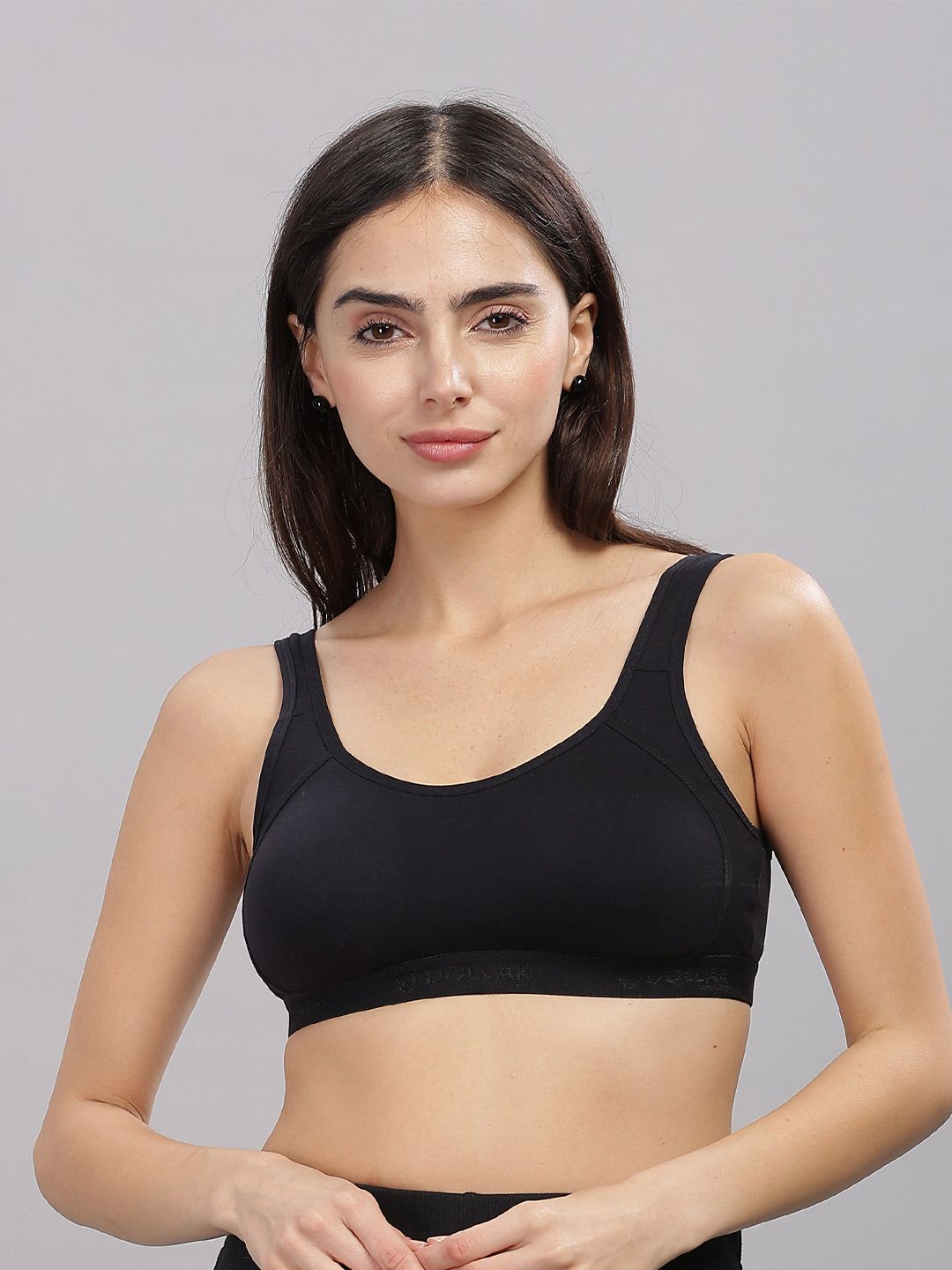 Dollar Missy Pack of 1 Non Padded Cotton Wire-Free Moulded Sports Bra