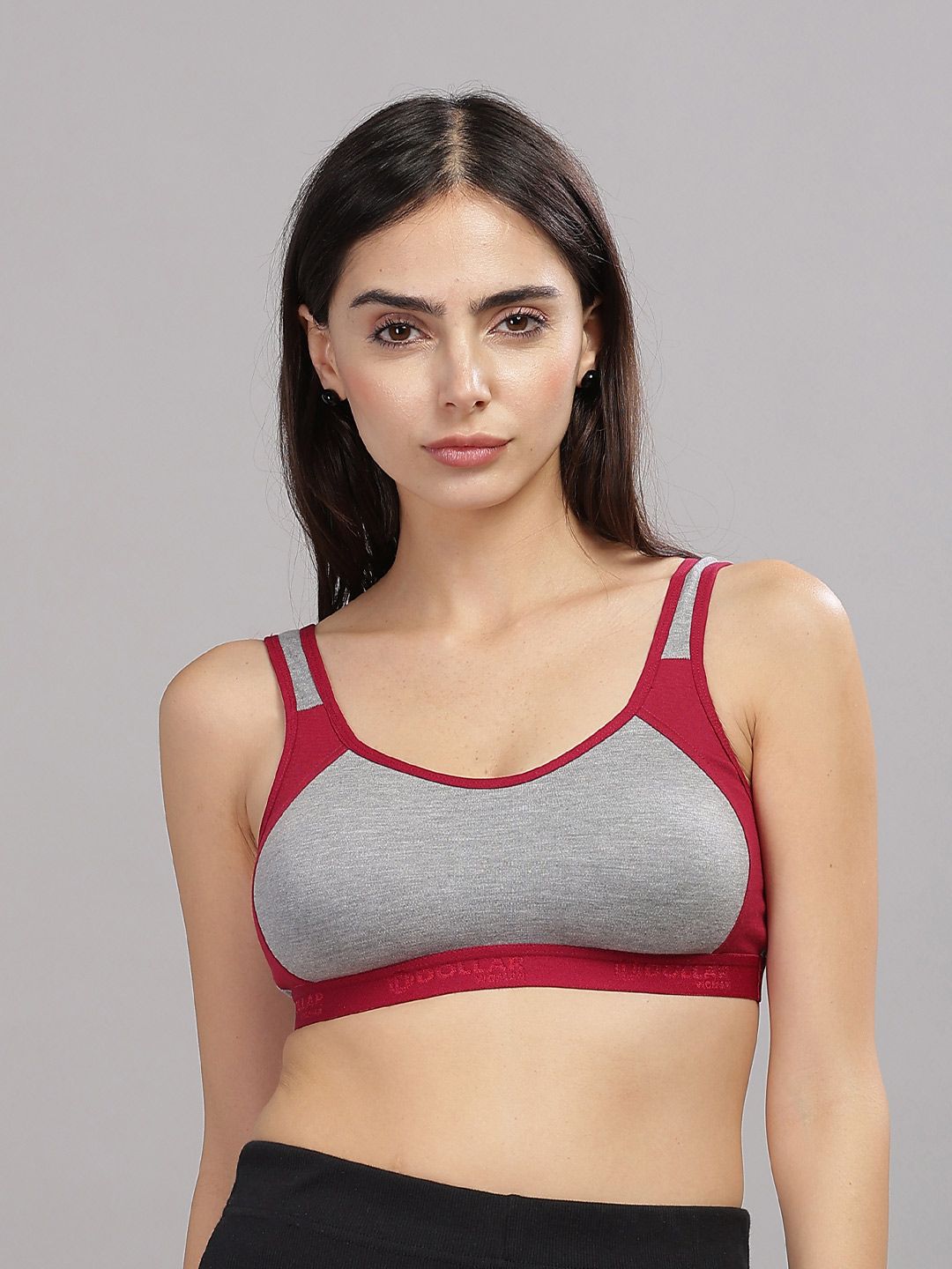 Dollar Missy Pack of 1  Cotton Wire-Free Moulded Sports Bra DSP-3001-R3#S2-CGM-PO1