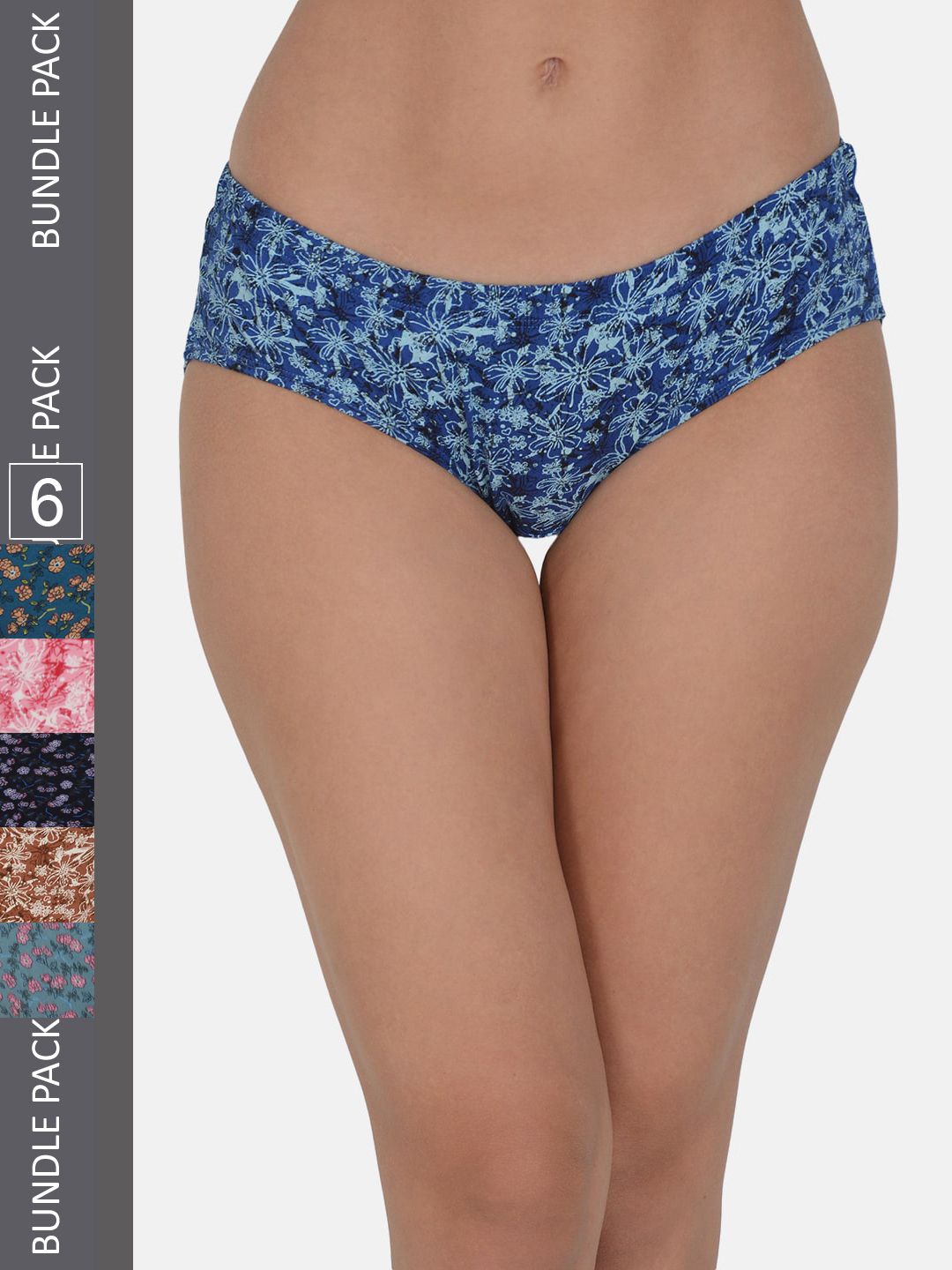 Buy Leading Lady Women Pack Of 6 Printed Hipster Briefs -  - Apparel for Women
