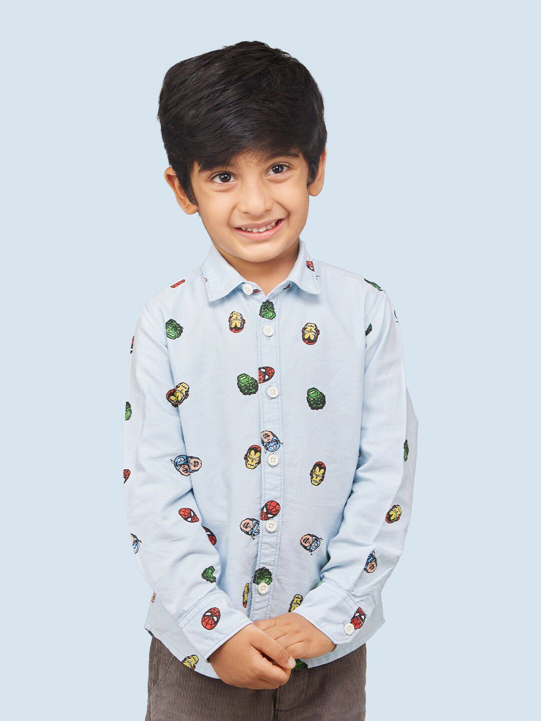 Zalio Boys Printed Cotton Casual Shirt