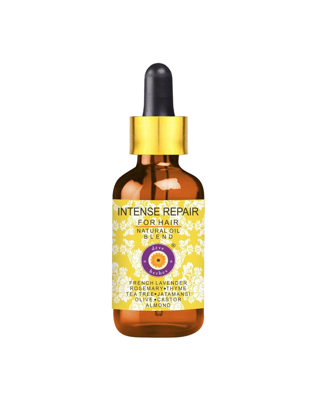 Deve Herbes Intense Repair Natural Blend Oil for Hair with Glass Dropper - 50 ml