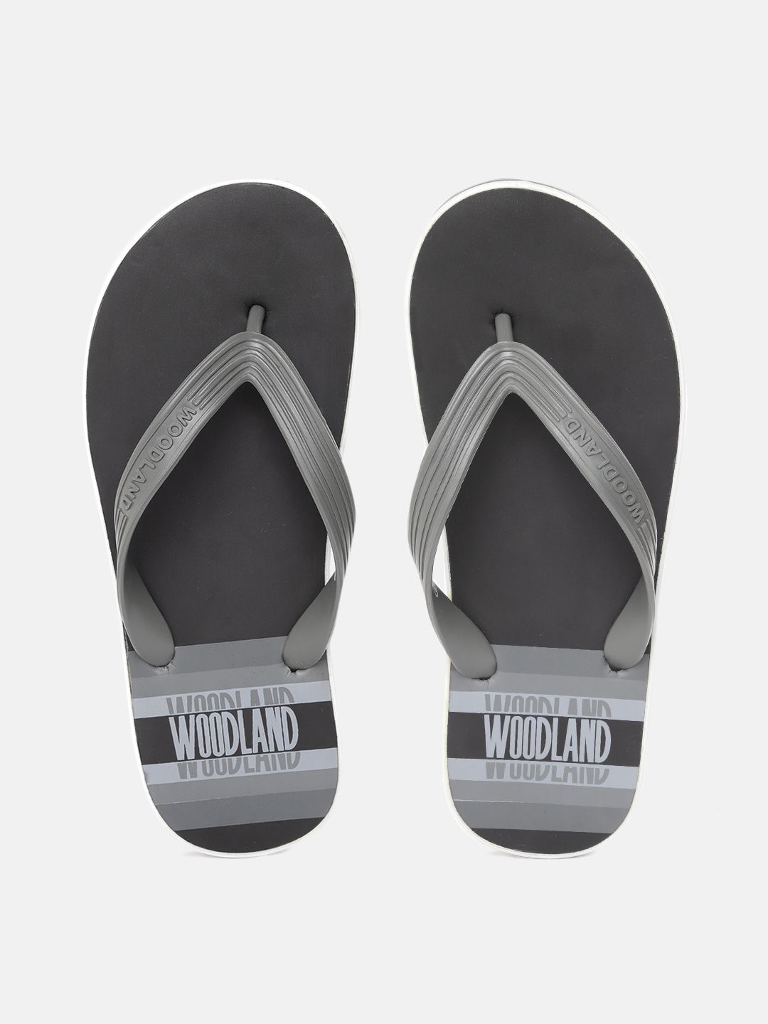 Woodland Men Brand Logo Printed Thong Flip-Flops